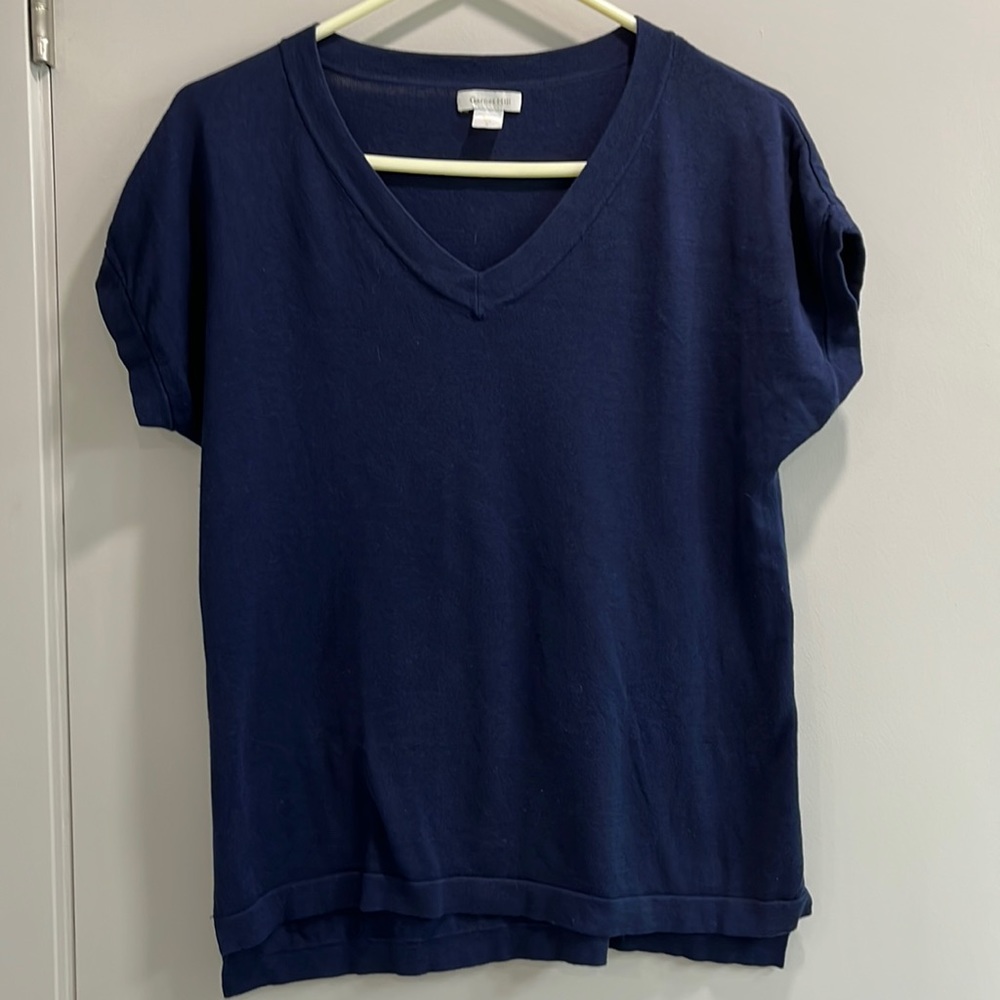 Navy V Neck Sweater